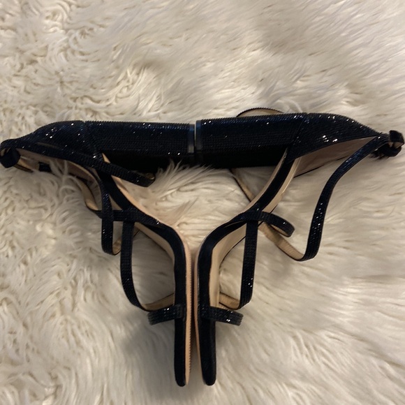 ANTONIO MELANI SANDALS SIZE 11 BNWOT LEATHER SOLE COLOR BLACK HEEL 4” STABLE - Picture 6 of 16